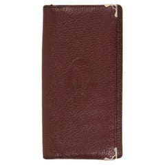Portafoglio in pelle testurizzata Cartier Bordeaux
