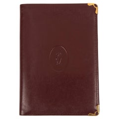 Cartier Portafoglio lungo in pelle testurizzata Bordeaux