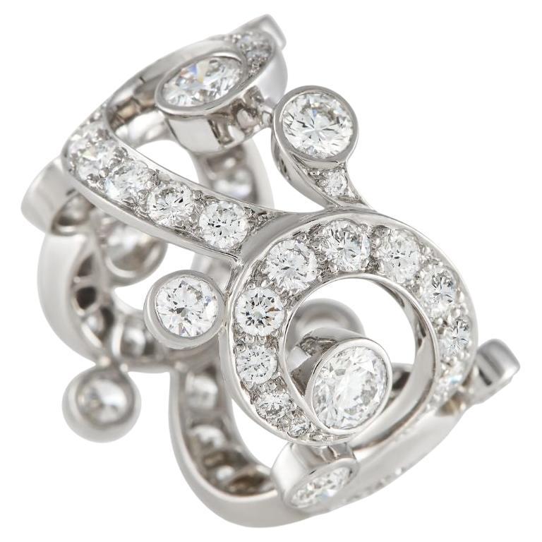 Cartier Boudoir Platinum 4.75 Carat Diamond Swirl Eternity Ring