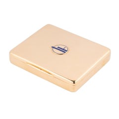 CARTIER Box in yellow gold and enamel