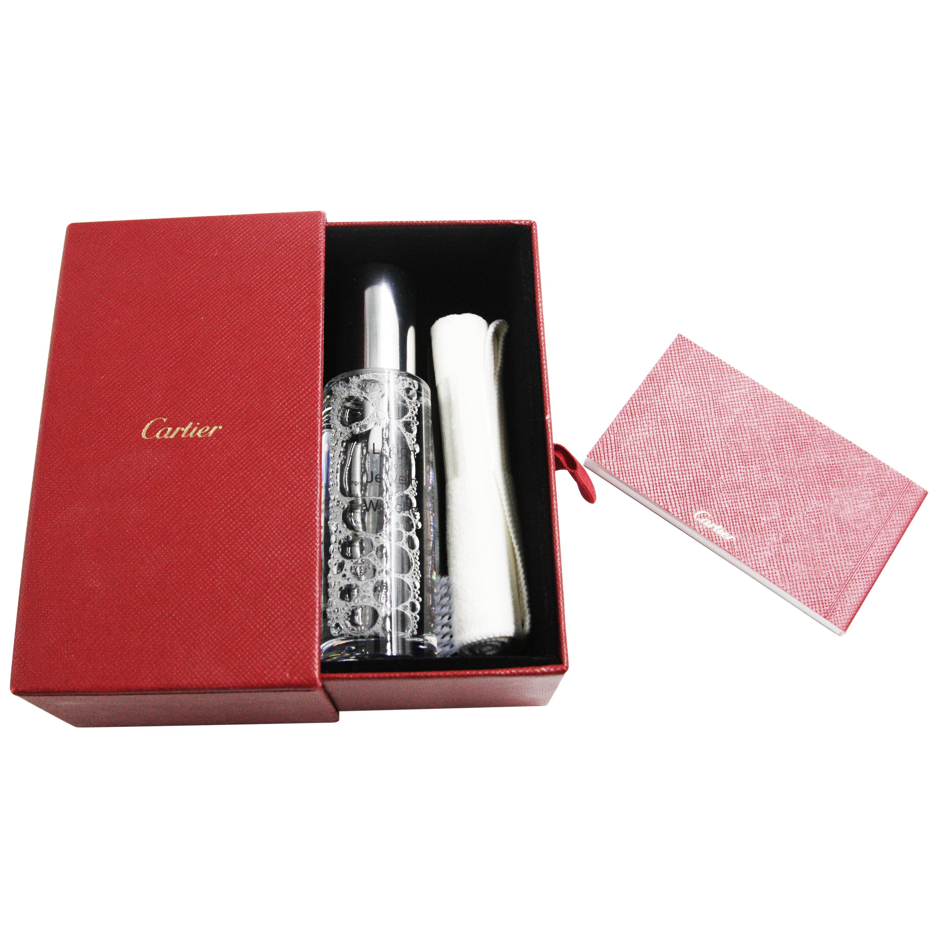 Cartier Box Red Cleansing Kit Cosmetic Bag For Sale