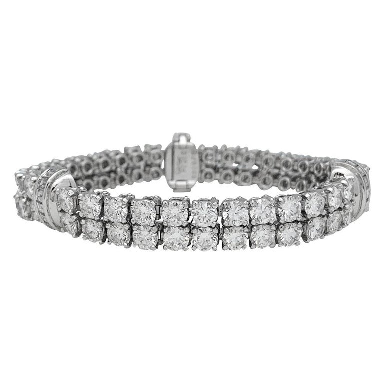 Cartier Bracelet Set with Diamonds on platinum. For Sale 5