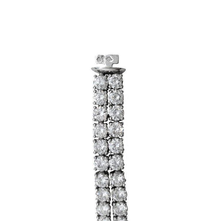 Cartier Bracelet Set with Diamonds on platinum. In Excellent Condition For Sale In Paris, IDF