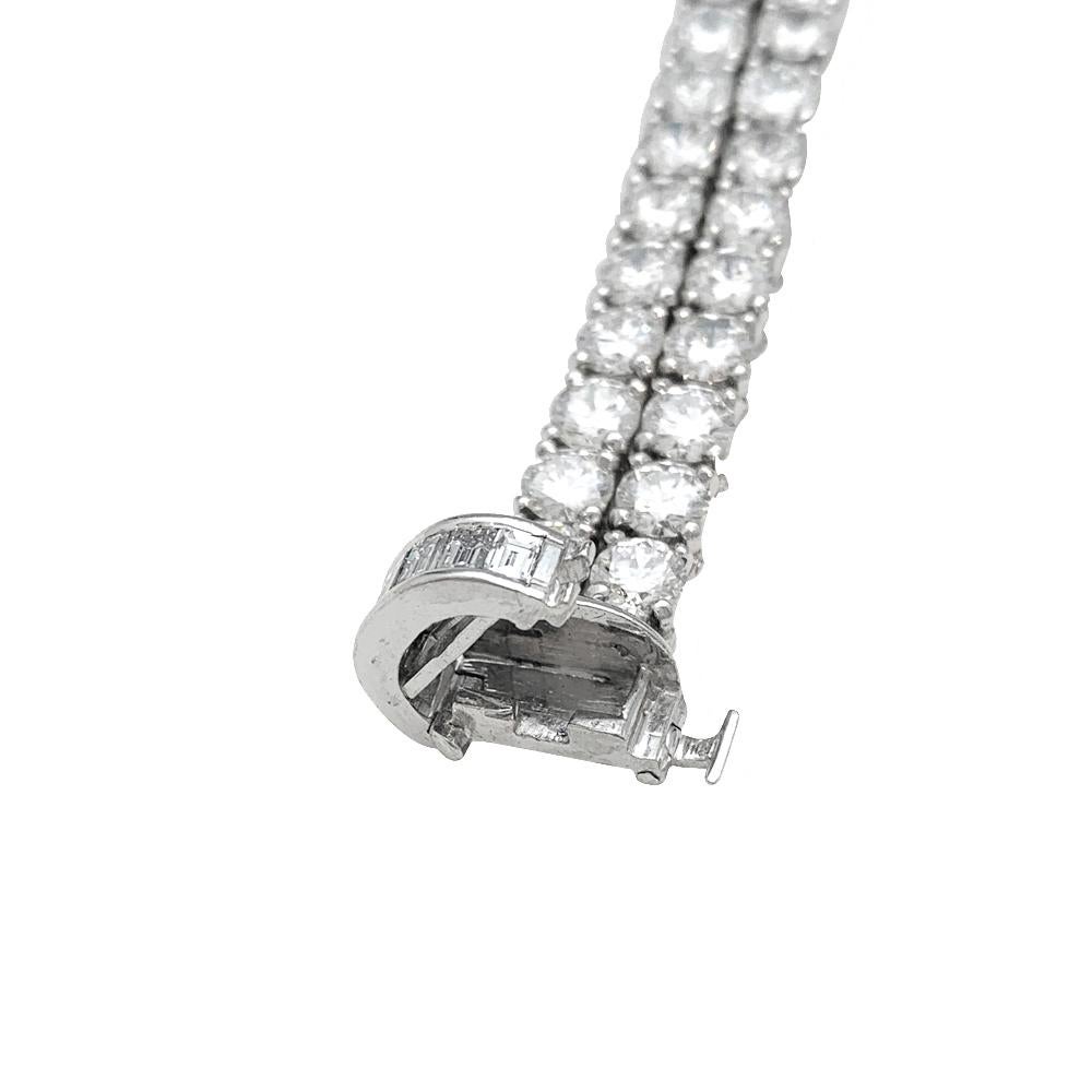 Brilliant Cut Cartier Bracelet Set with Diamonds on platinum.