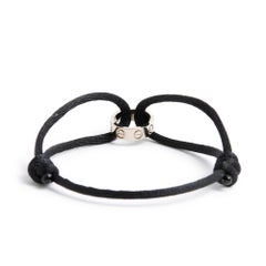 Cartier Bracelet Love sur cordon 18K White Gold Black Cord Love Bracelet New Box