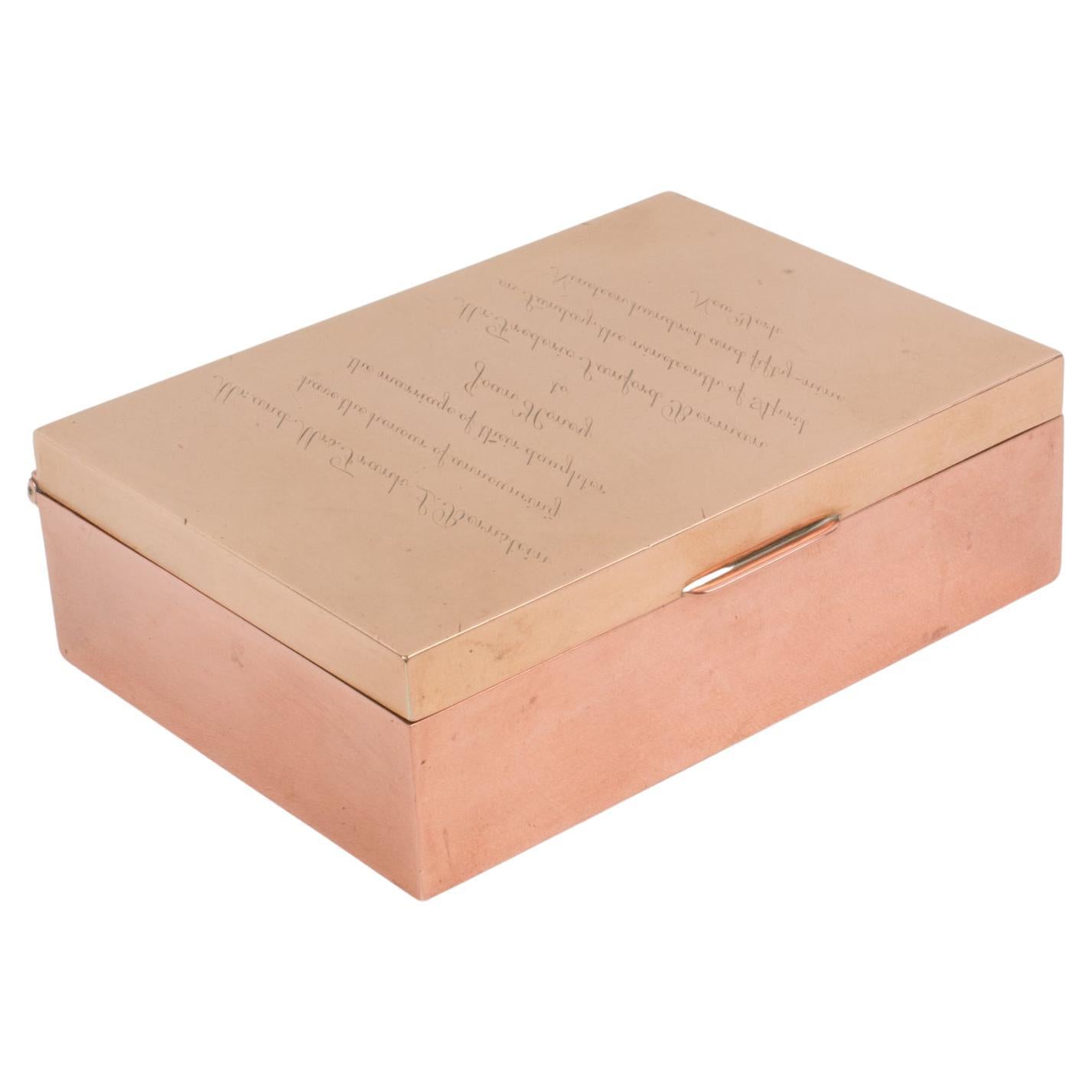 Cartier Brass and Copper Enigma Box, 1959