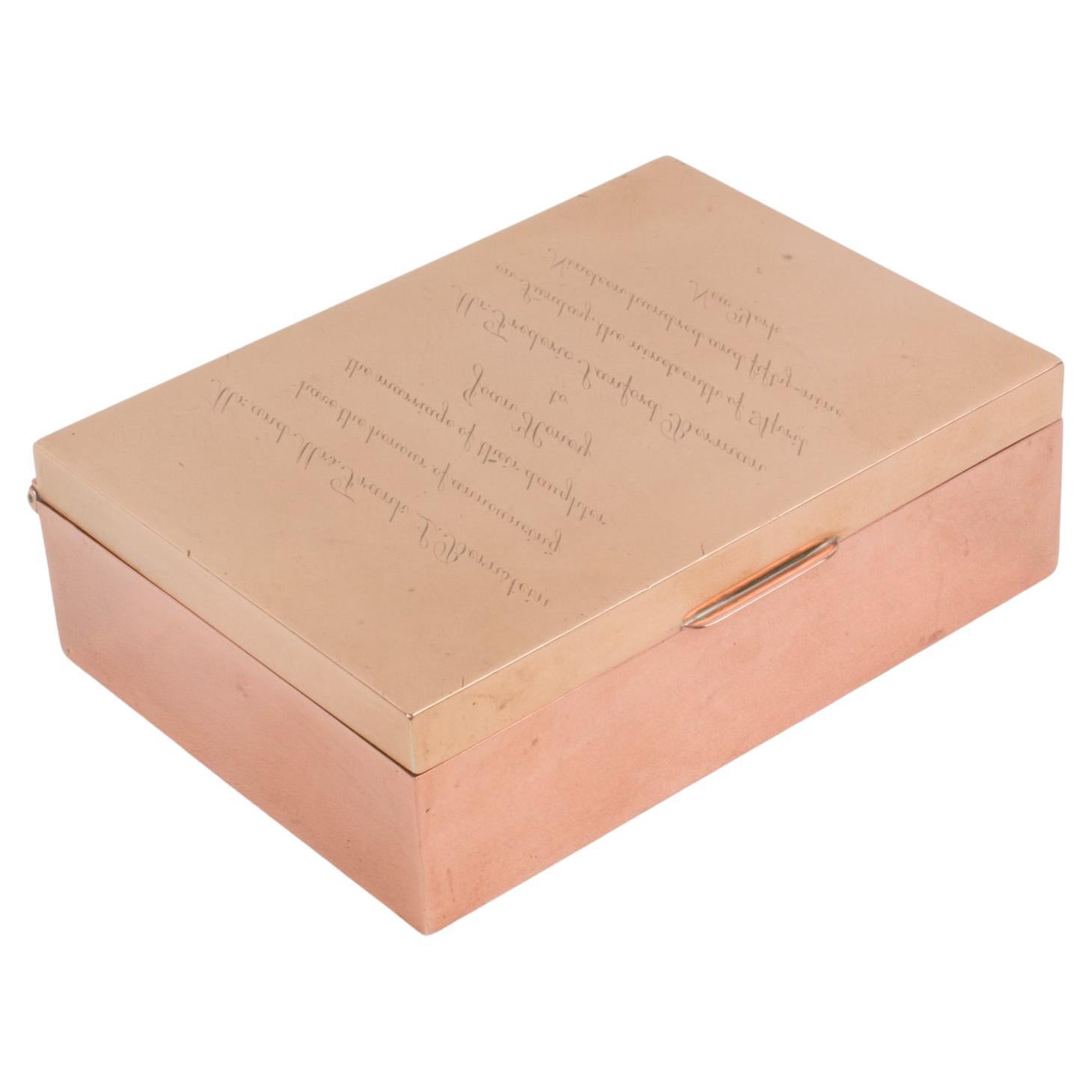 Boîte d'igma en laiton et cuivre de Cartier, 1959 en vente