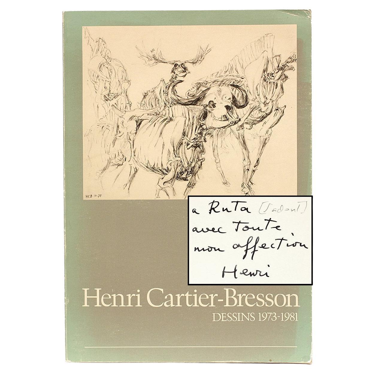 Cartier-Bresson, Henri. Dessins 1973 - 1981, première édition, copie de présentation