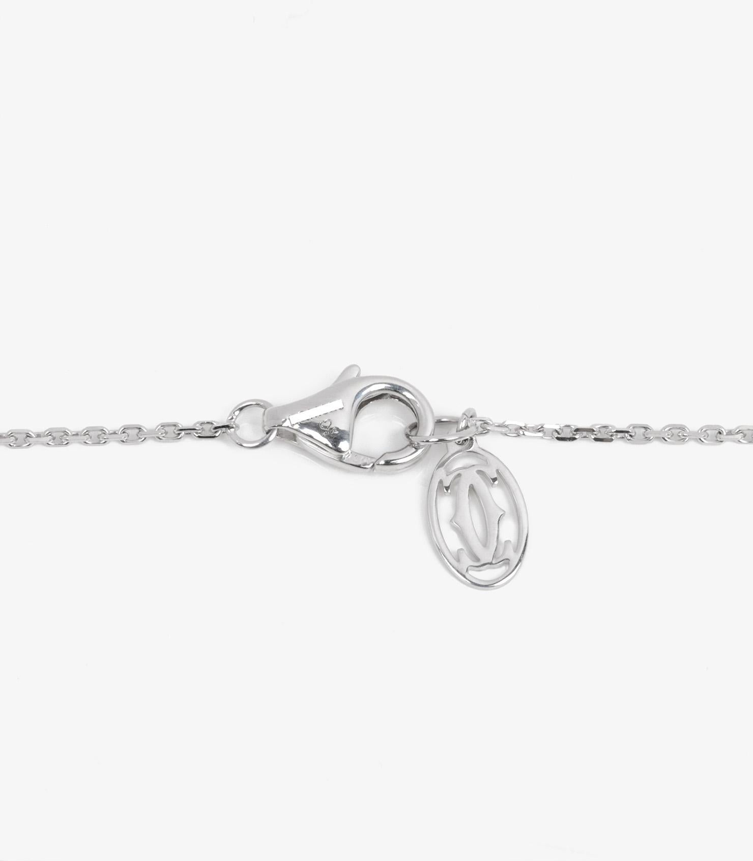 Taille brillant Collier Cartier Brilliante 0.21ct Diamond 18ct White Gold 1895 en vente