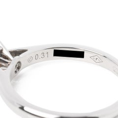 Cartier Brilliant Cut 0.31ct Solitaire Diamond Platinum 1895 Ring