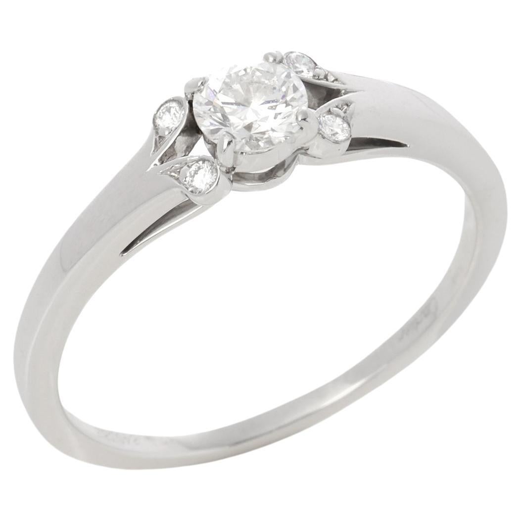 Cartier Brilliant Cut 0.32ct Solitaire Diamond Platinum Ballerine Ring