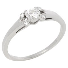 Cartier Brilliant Cut 0.32ct Solitaire Diamond Platinum Ballerine Ring