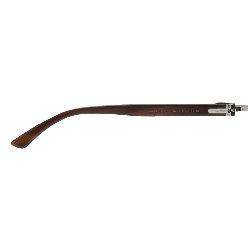 cartier c decor rimless buffalo horn frames.