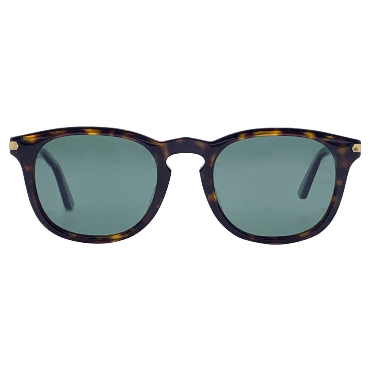Cartier Brown Acetate CT0011S Unisex Sunglasses 50/12 145 mm