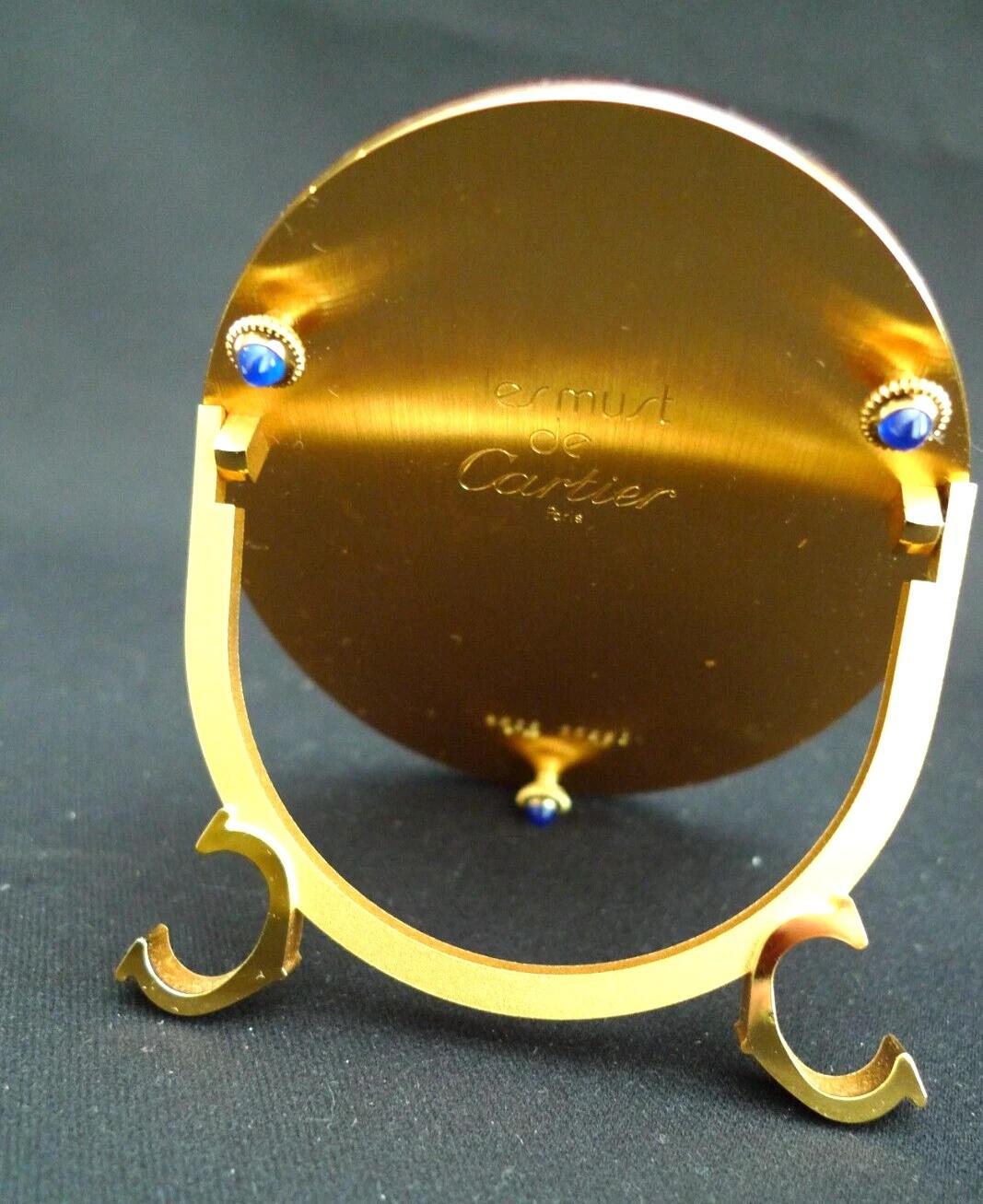 Cartier Brown And Gold Enamel Photo Frame With Semi Precious Cabochons Boxed (Art déco) im Angebot