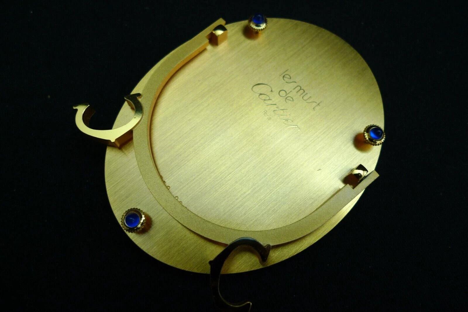 Cartier Brown And Gold Enamel Photo Frame With Semi Precious Cabochons Boxed (Französisch) im Angebot