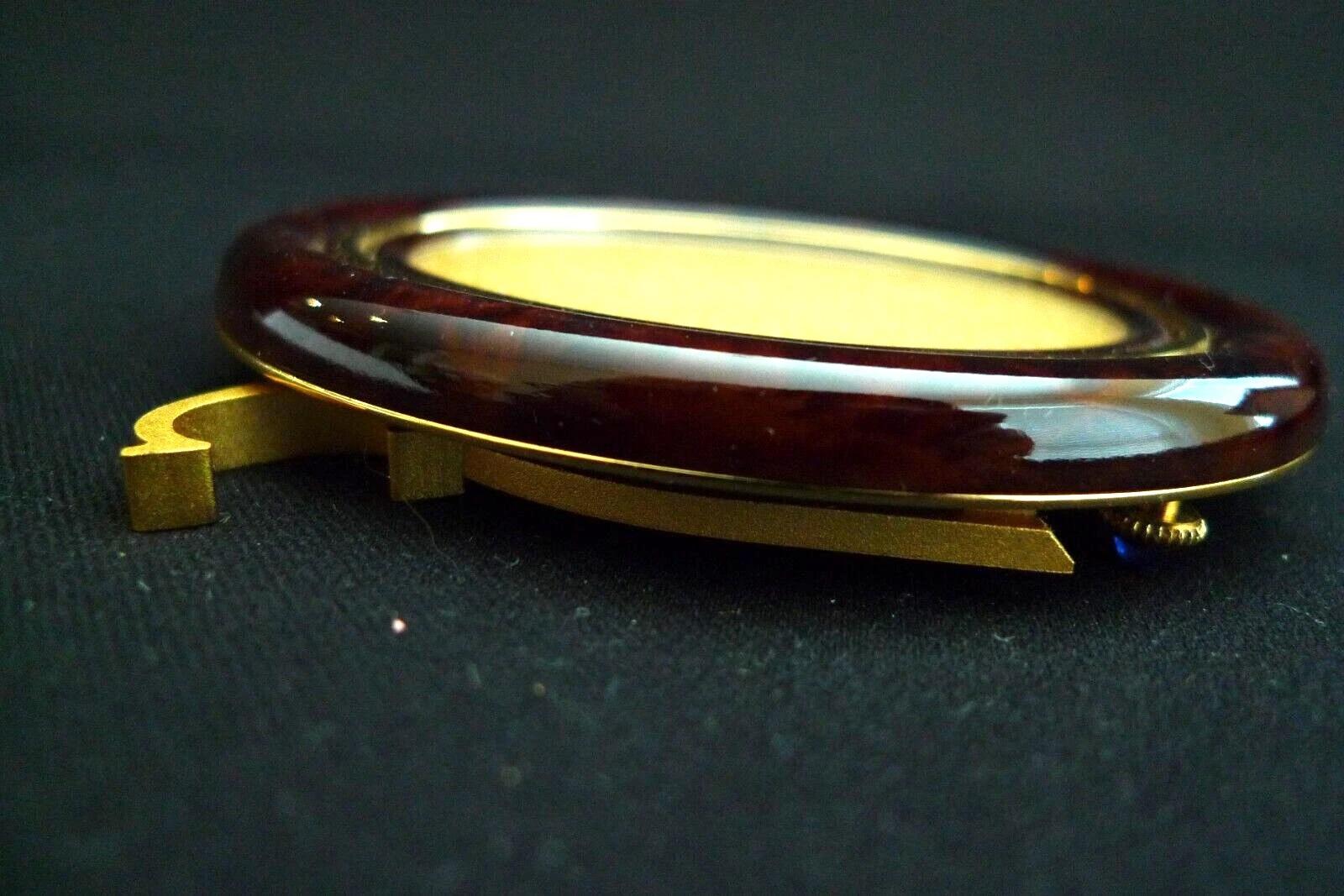 Cartier Brown And Gold Enamel Photo Frame With Semi Precious Cabochons Boxed im Zustand „Gut“ im Angebot in Reading, Berkshire