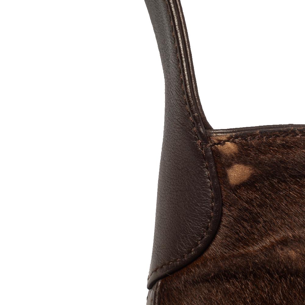 Cartier Brown Calfhair and Leather Small Panthere de Cartier Bag 5