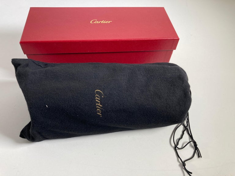 Cartier Brown Leather Gold Hardware Travel Watch Storage Case For Sale