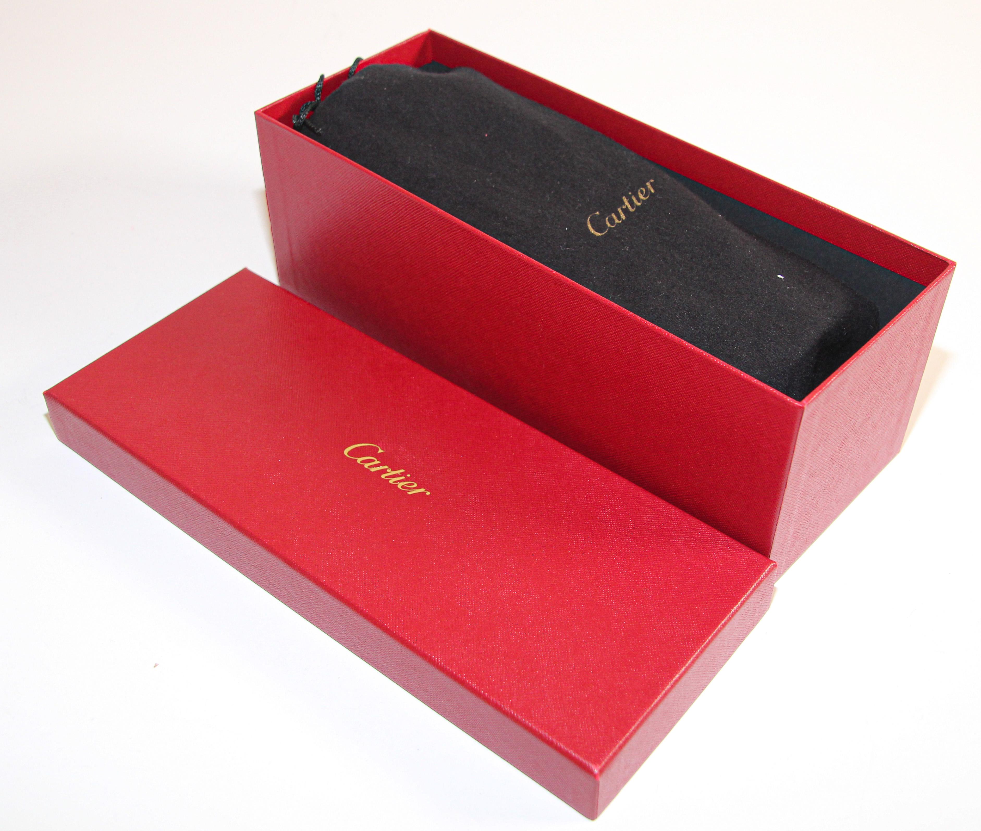 Cartier Brown Leather Gold Hardware Travel Watch Storage Case 4