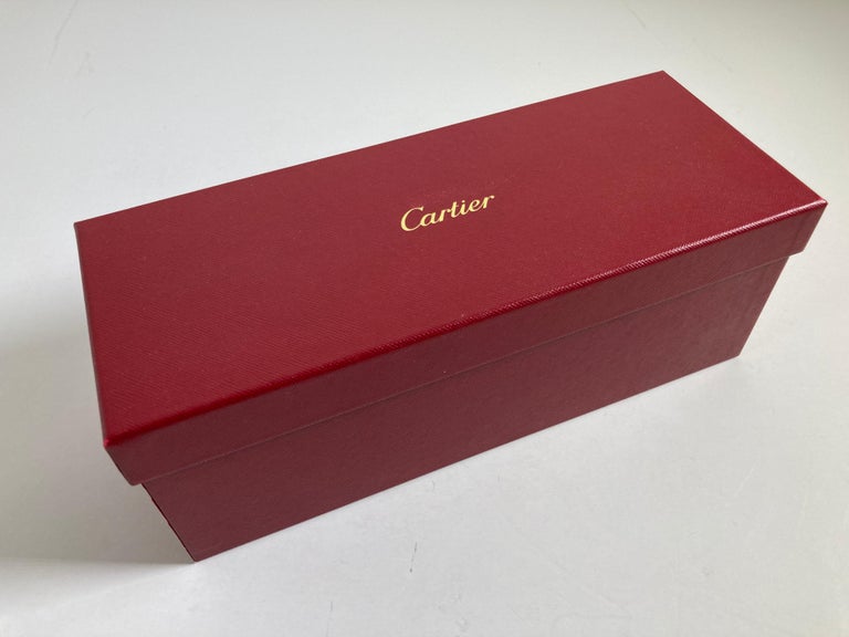 Cartier Brown Leather Gold Hardware Travel Watch Storage Case For Sale