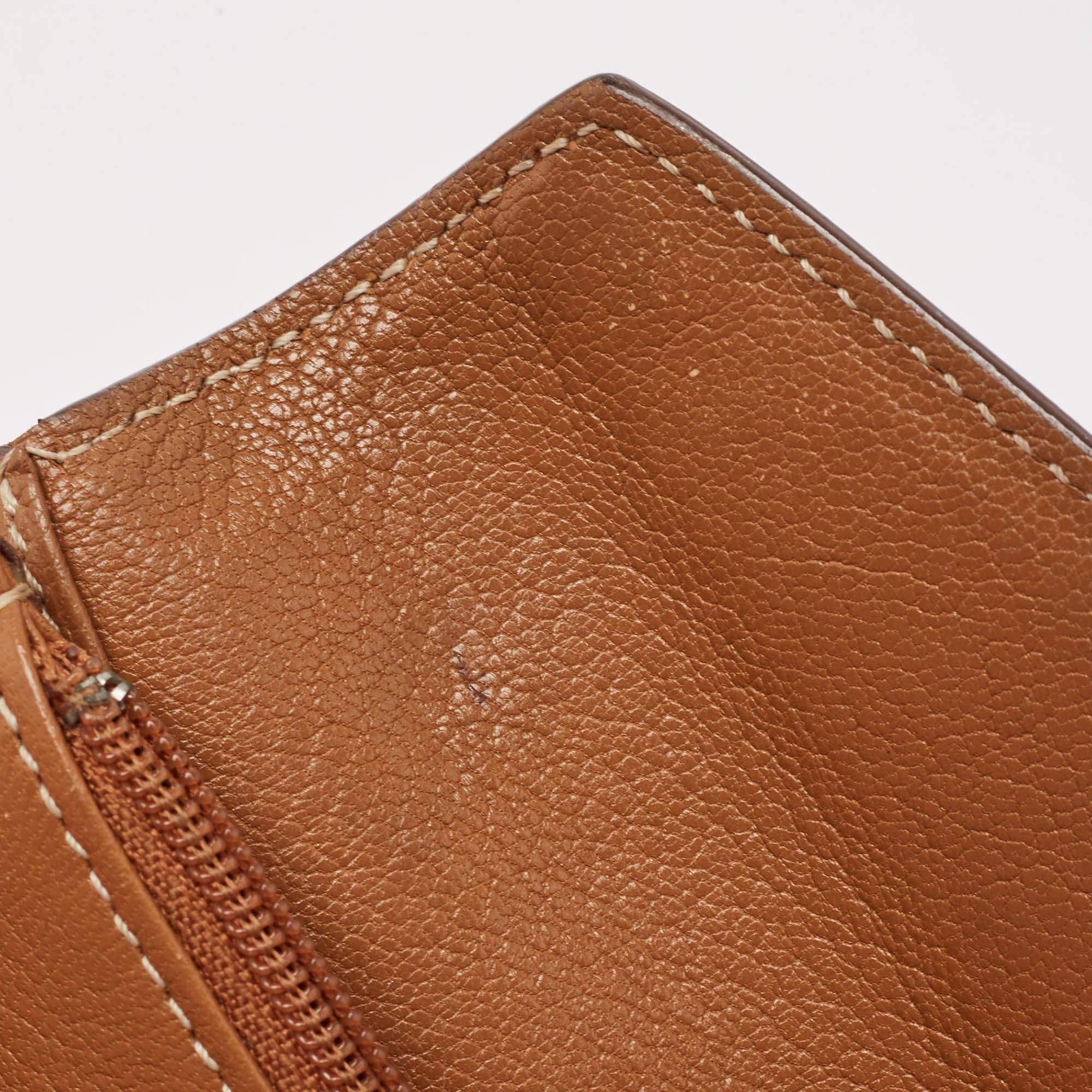 Cartier Brown Leather Le Must Envelope Trifold Wallet For Sale 1