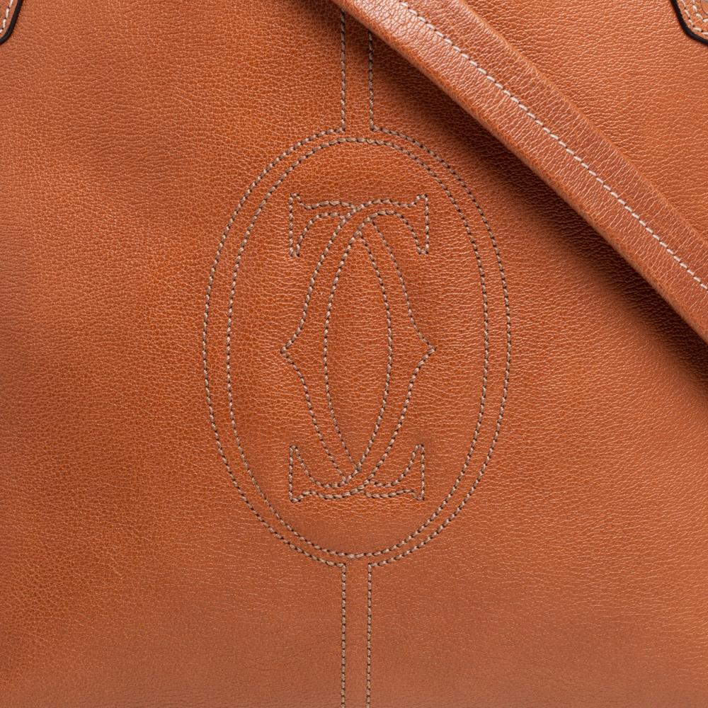 Cartier Brown Leather Marcello de Cartier Satchel 8