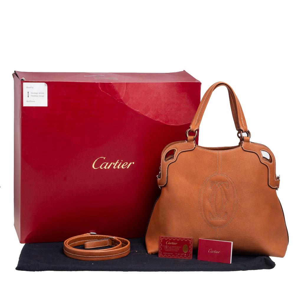 Cartier Brown Leather Marcello de Cartier Satchel 9