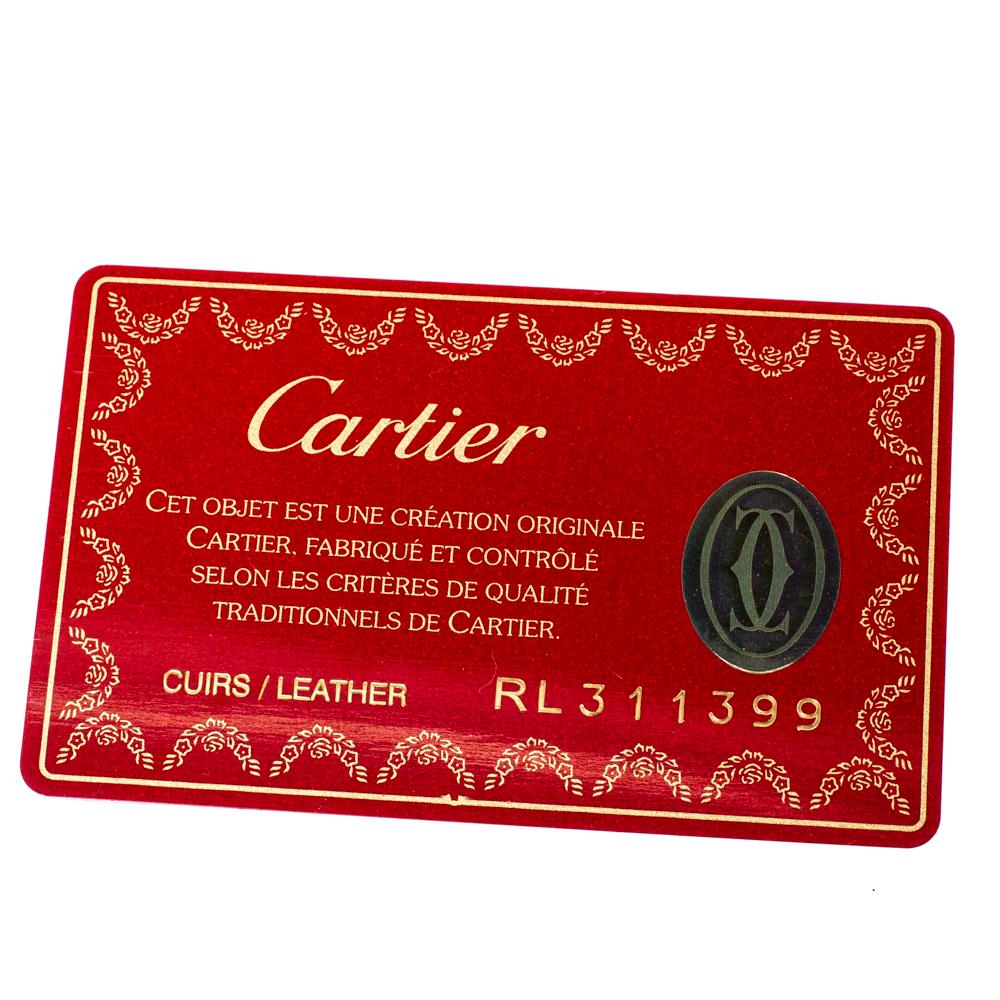 Cartier Braunes Leder Marcello Portemonnaie mit Reißverschluss 1
