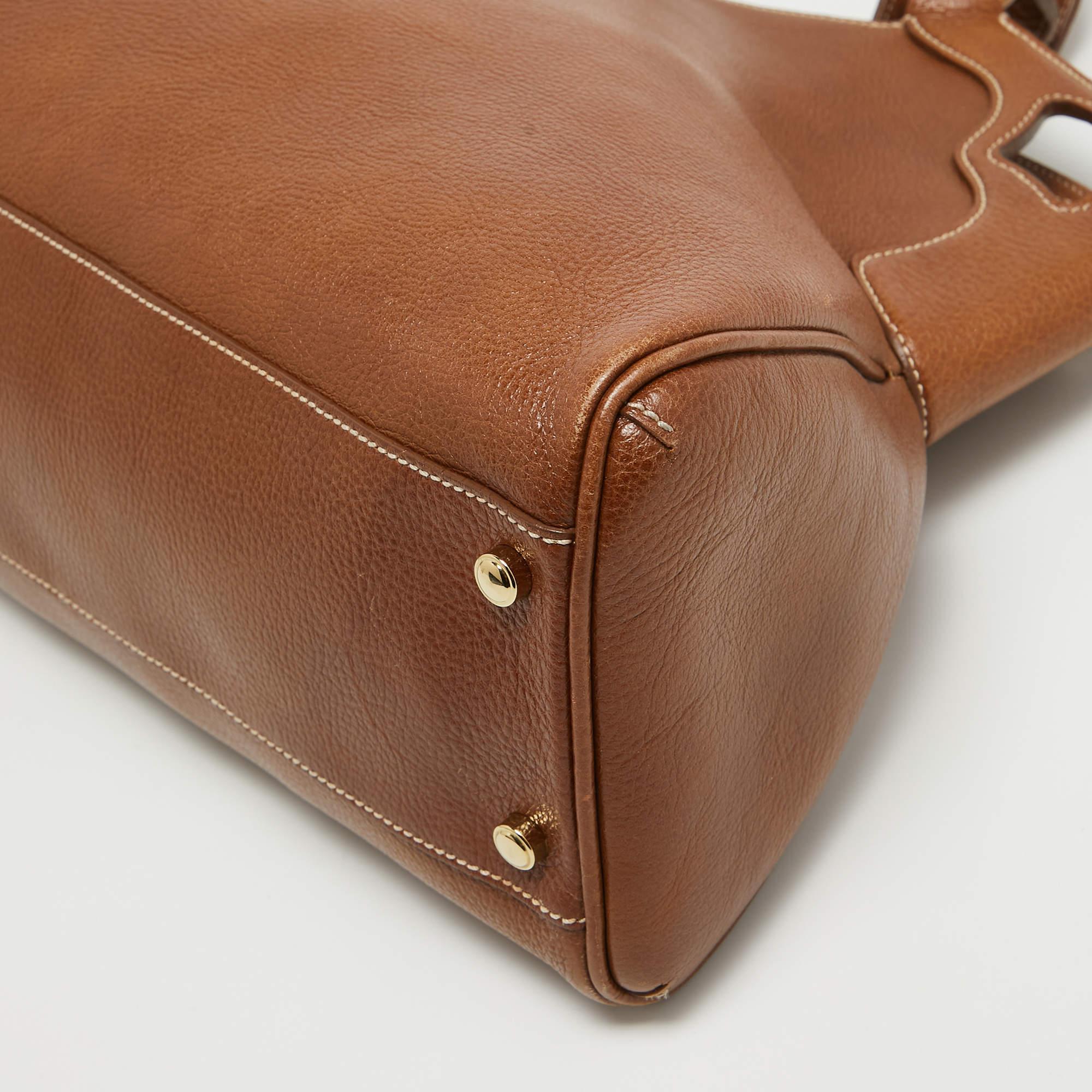 Cartier Brown Leather Medium Marcello de Cartier Bag 6