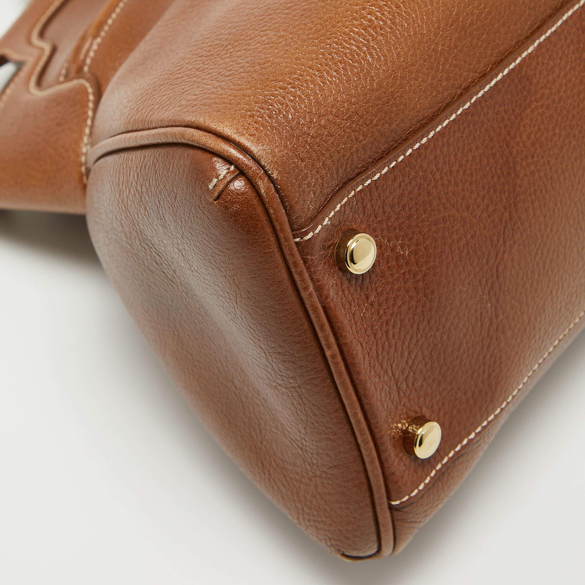 Cartier Brown Leather Medium Marcello de Cartier Bag 7