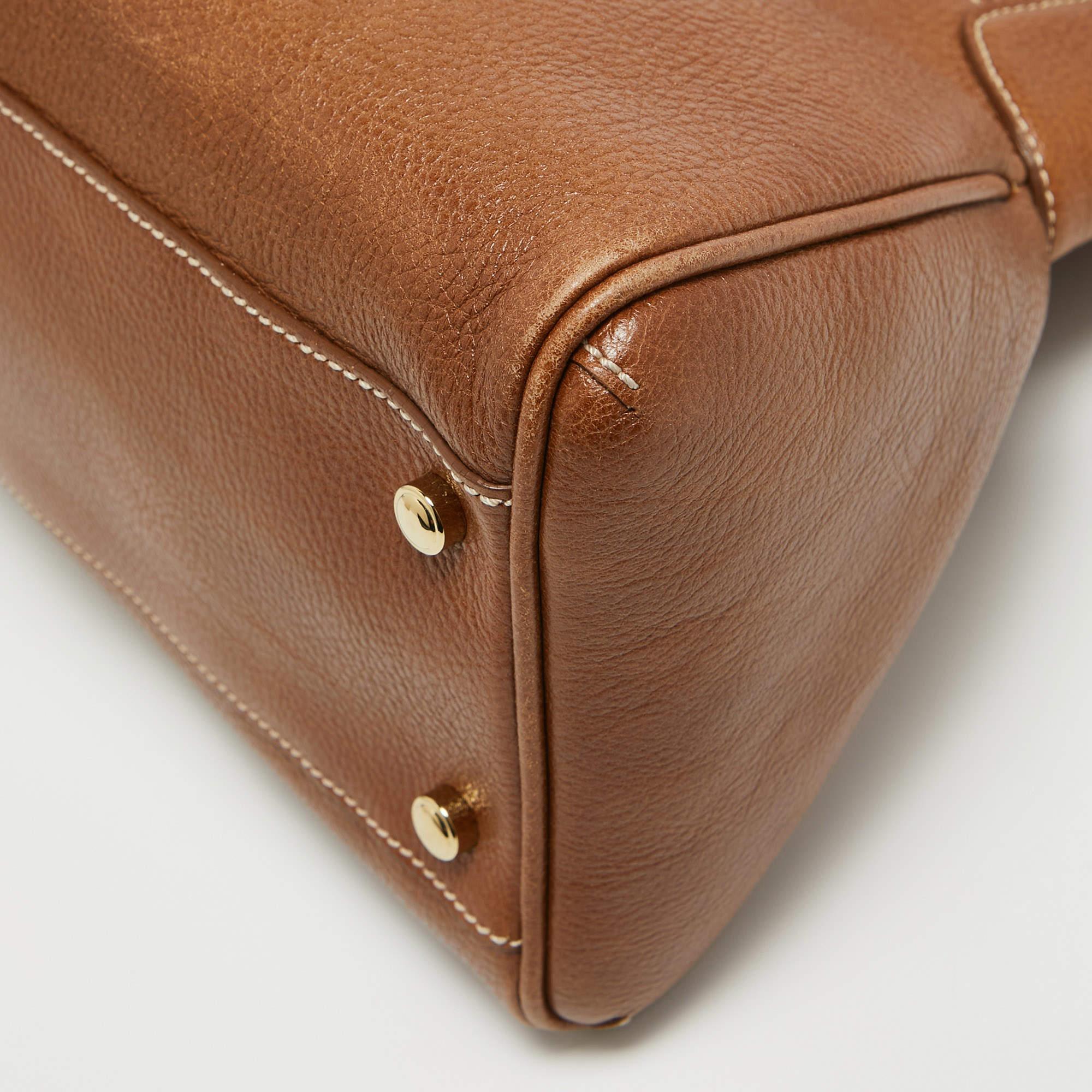 Cartier Brown Leather Medium Marcello de Cartier Bag 8
