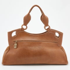 Cartier Brown Leather Medium Marcello de Cartier Bag