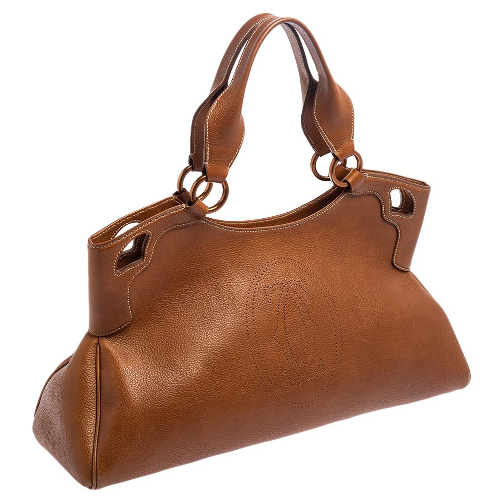 Women's Cartier Brown Leather Medium Marcello de Cartier Bag