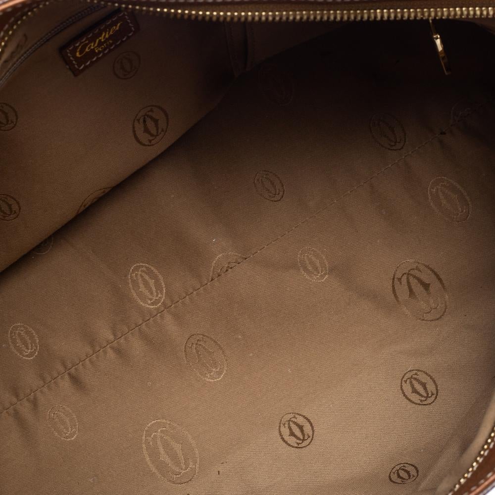 Cartier Brown Leather Medium Marcello de Cartier Bag 4