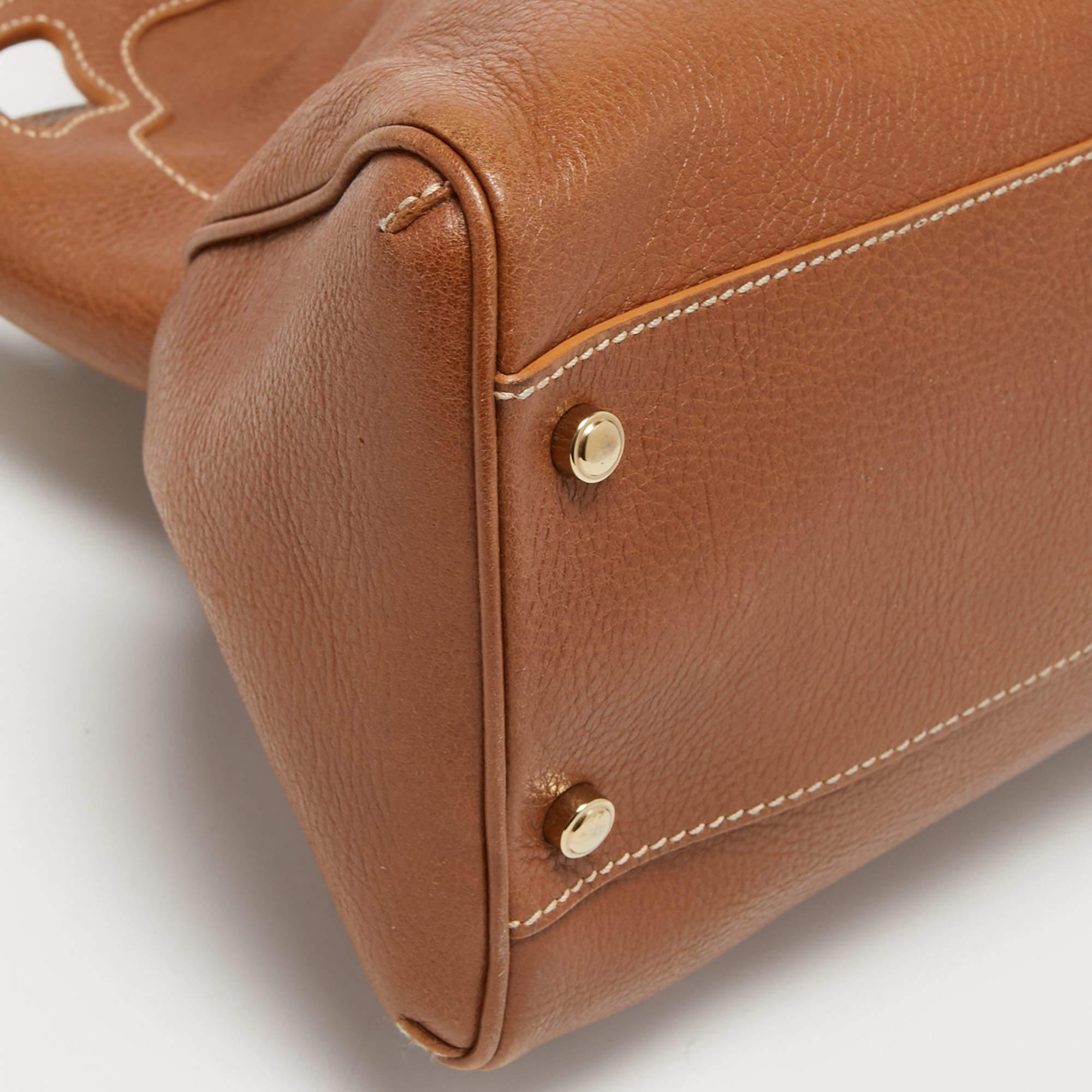 Cartier Brown Leather Medium Marcello de Cartier Bag 2