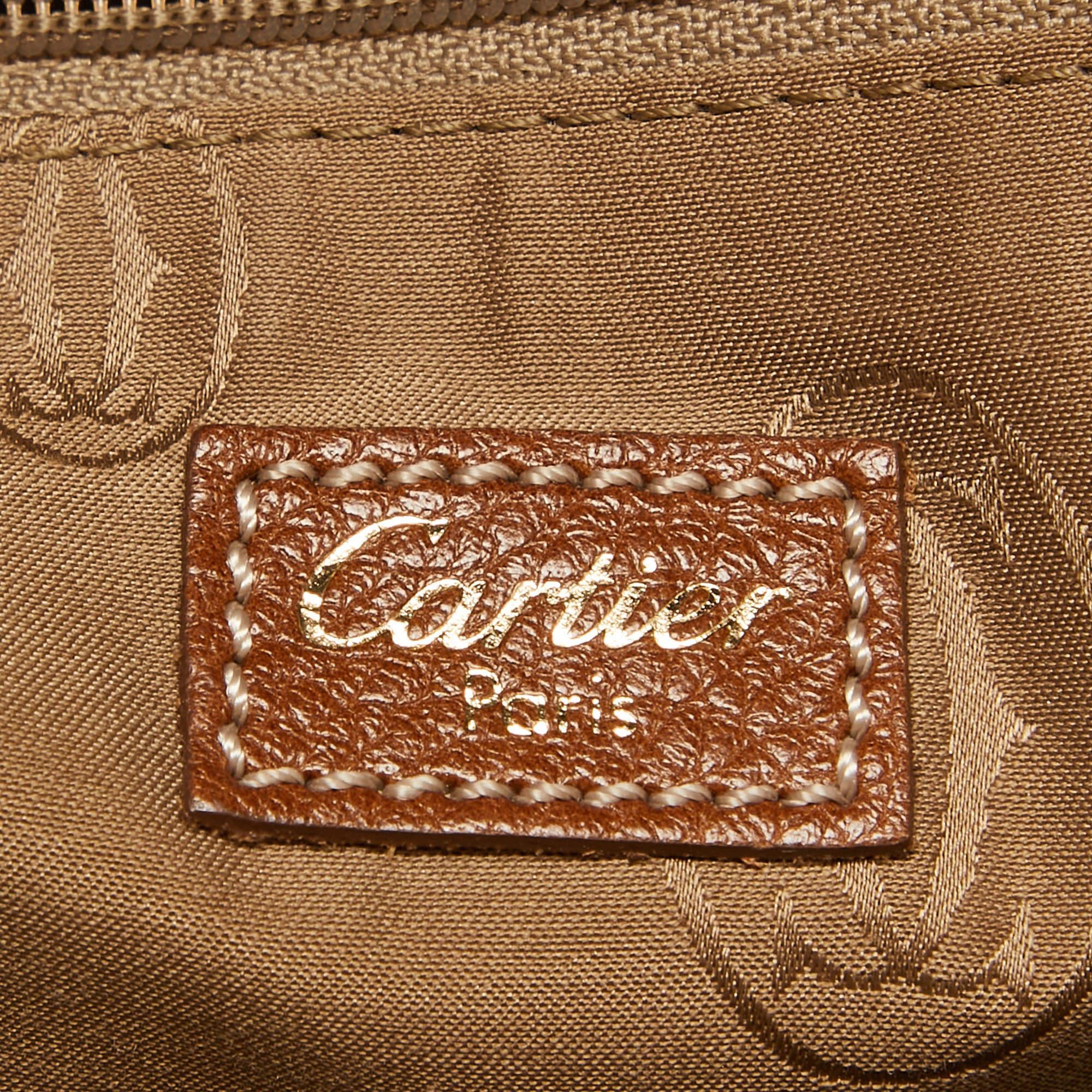 Cartier Brown Leather Medium Marcello de Cartier Bag 4