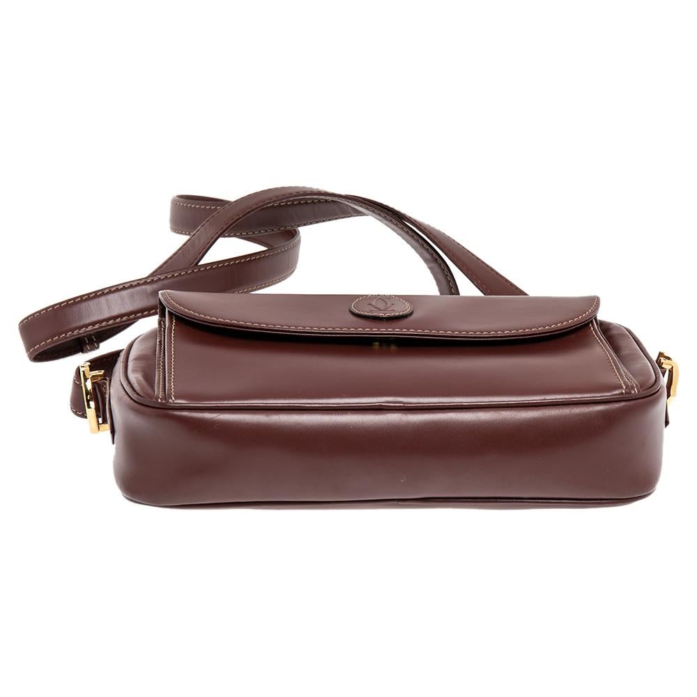 Women's Cartier Brown Leather Must de Cartier Shoulder Bag