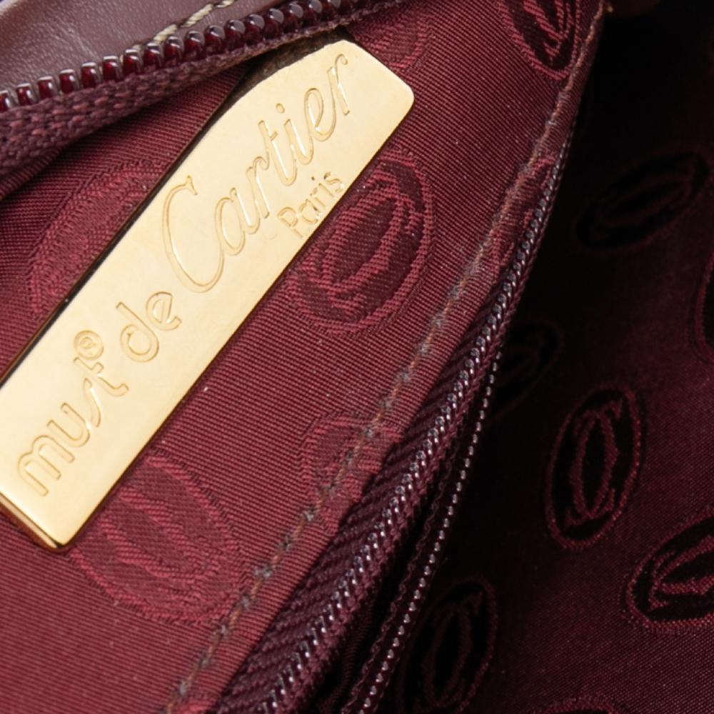 Cartier Brown Leather Must de Cartier Shoulder Bag 1