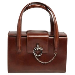 Cartier Brown Leather Panthere Box Bag