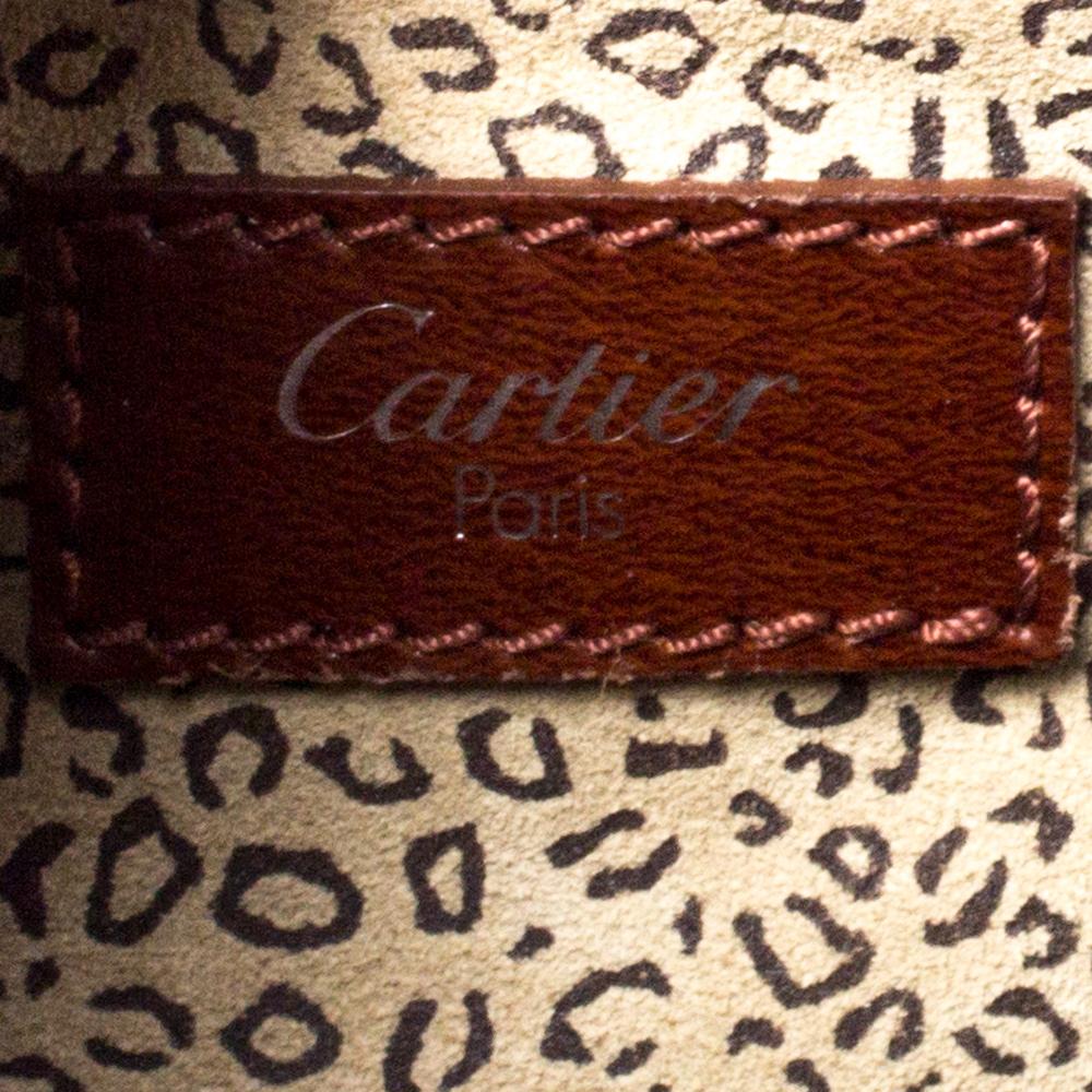 Cartier Brown Patent Leather Panthere Box Bag 1