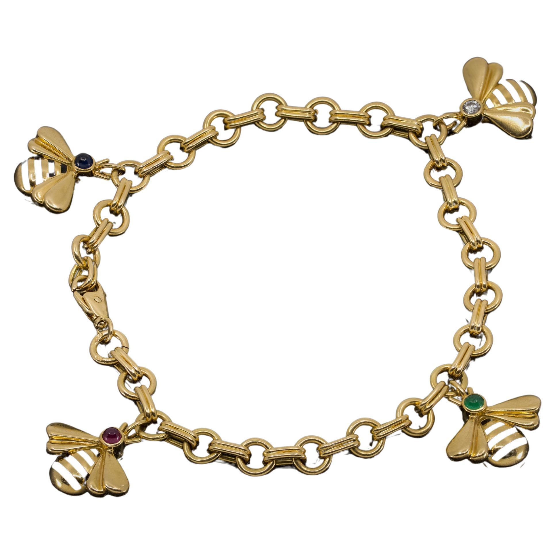 Cartier Bumble Bee Charm Bracelet