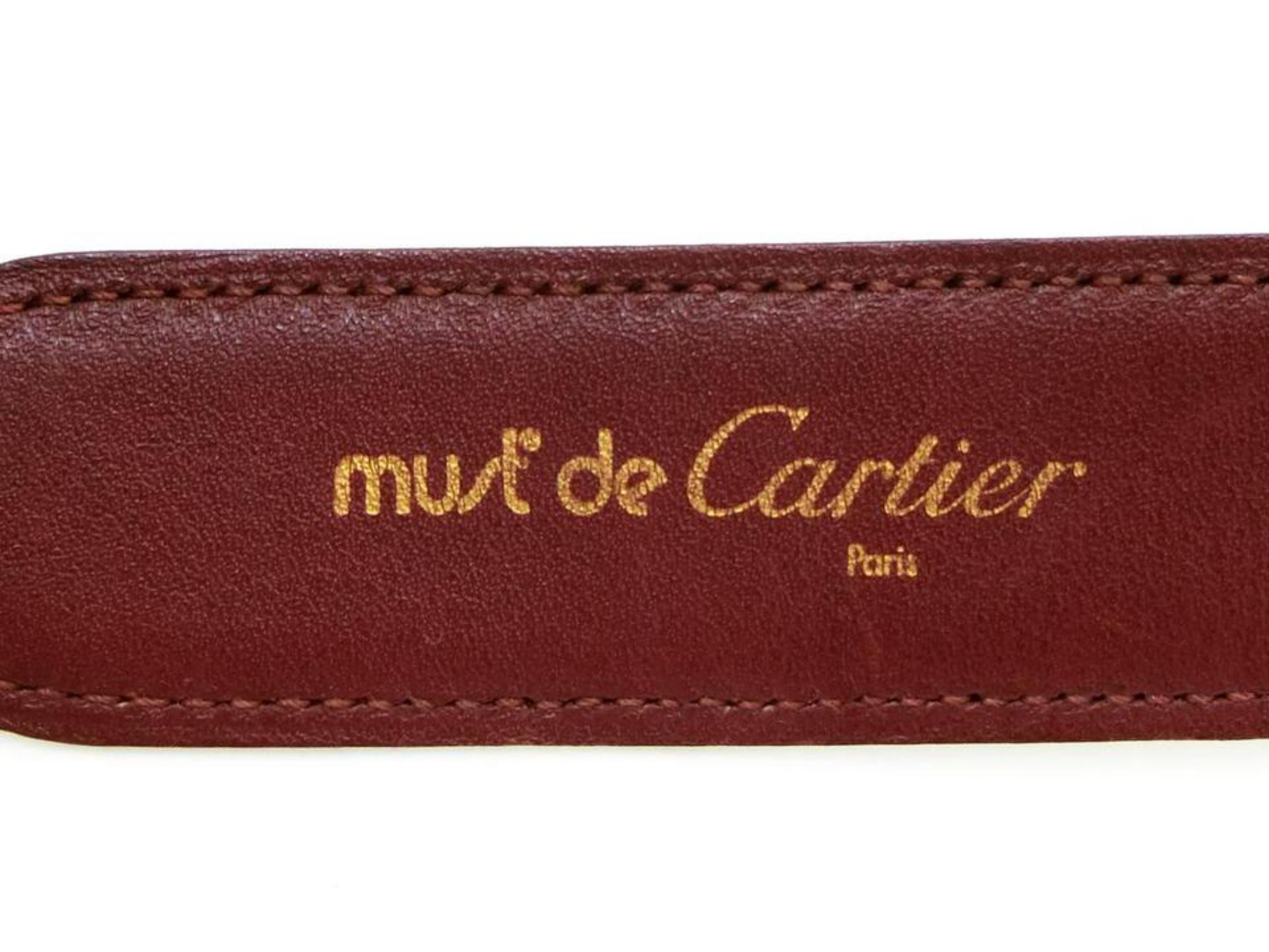 Date Code/Serial Number: Must de Cartier 
Made In: Paris 
OVERALL VERY GOOD VINTAGE CONDITION
( 7/10 or B )
Retail $600
Measurements: Fits Length: 29.5