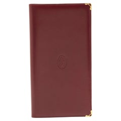 Cartier Burgundy Leather Business Cards Holder