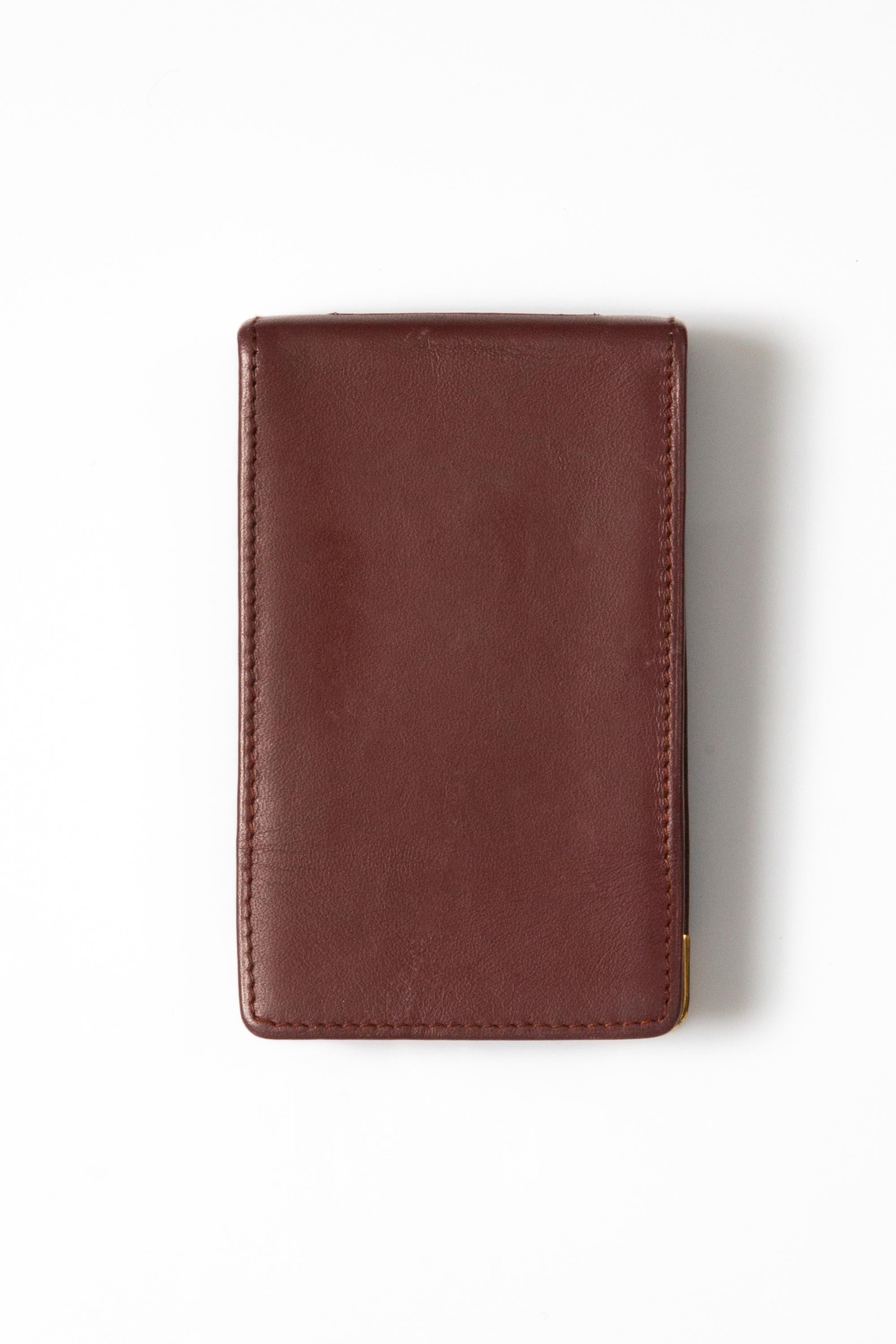 Cartier Burgundy Leather Cigarette Case at 1stDibs