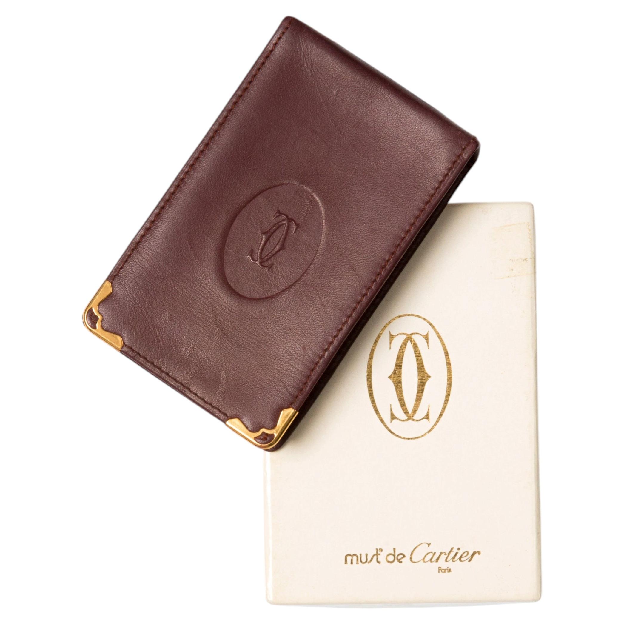 Cartier Burgundy Leather Cigarette Case