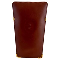 Cartier Burgundy Leather Eyewear Case Made in France 1980s