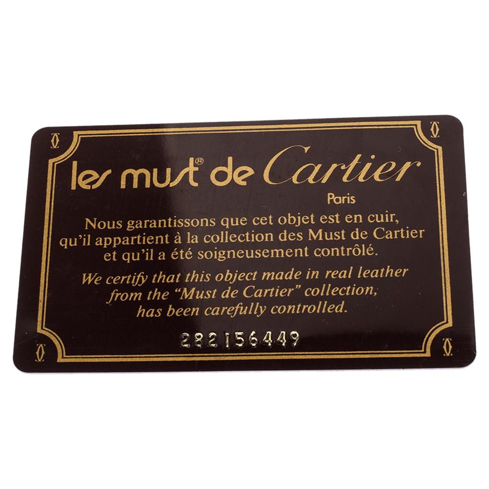 Cartier Burgundy Leather Flap Double Compartment Shoulder Bag 6