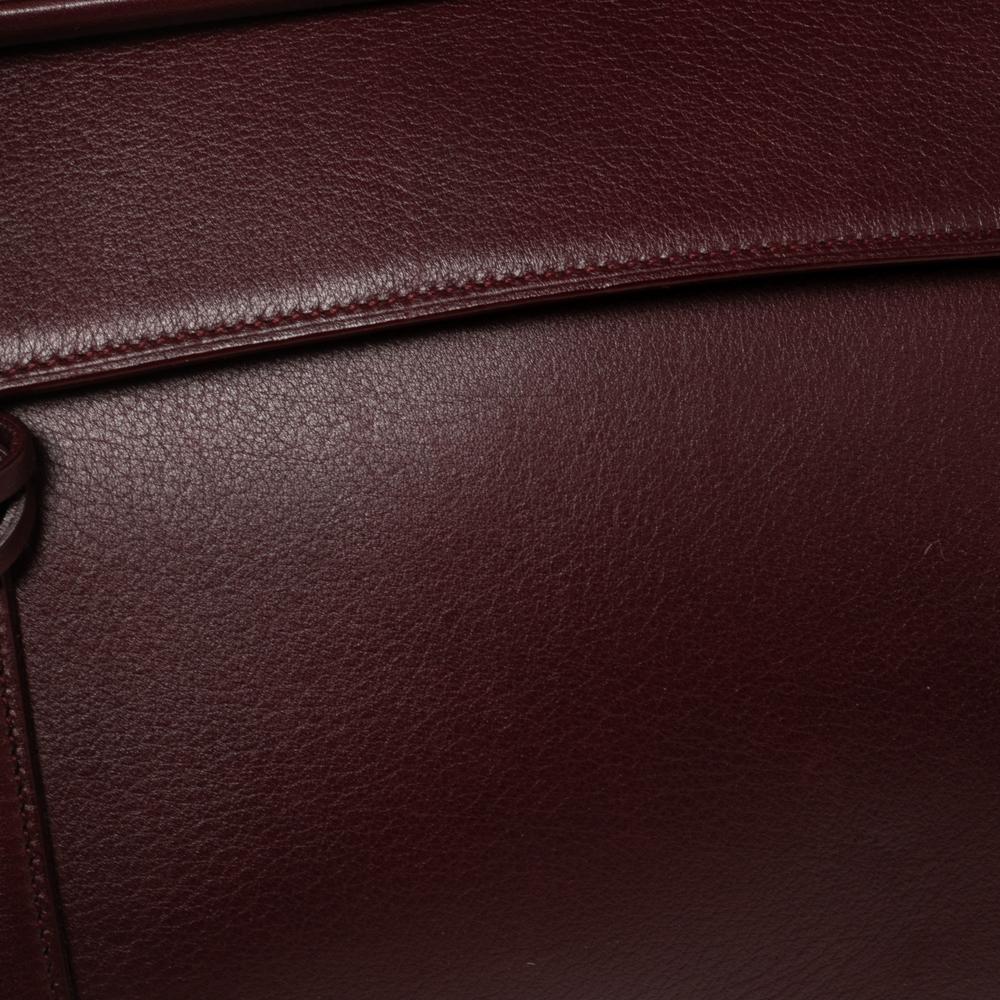 Cartier Burgundy Leather Happy Birthday Cabochon Flap Bag 1