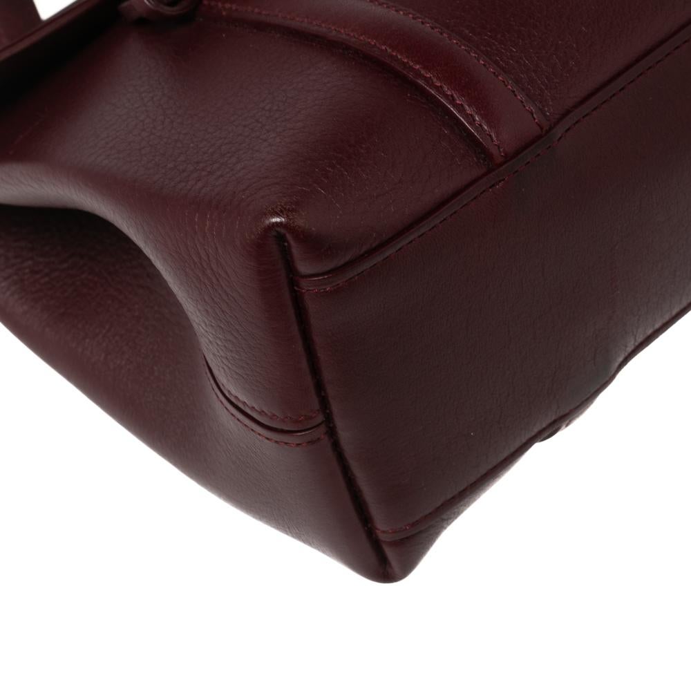 Cartier Burgundy Leather Happy Birthday Cabochon Flap Bag 2